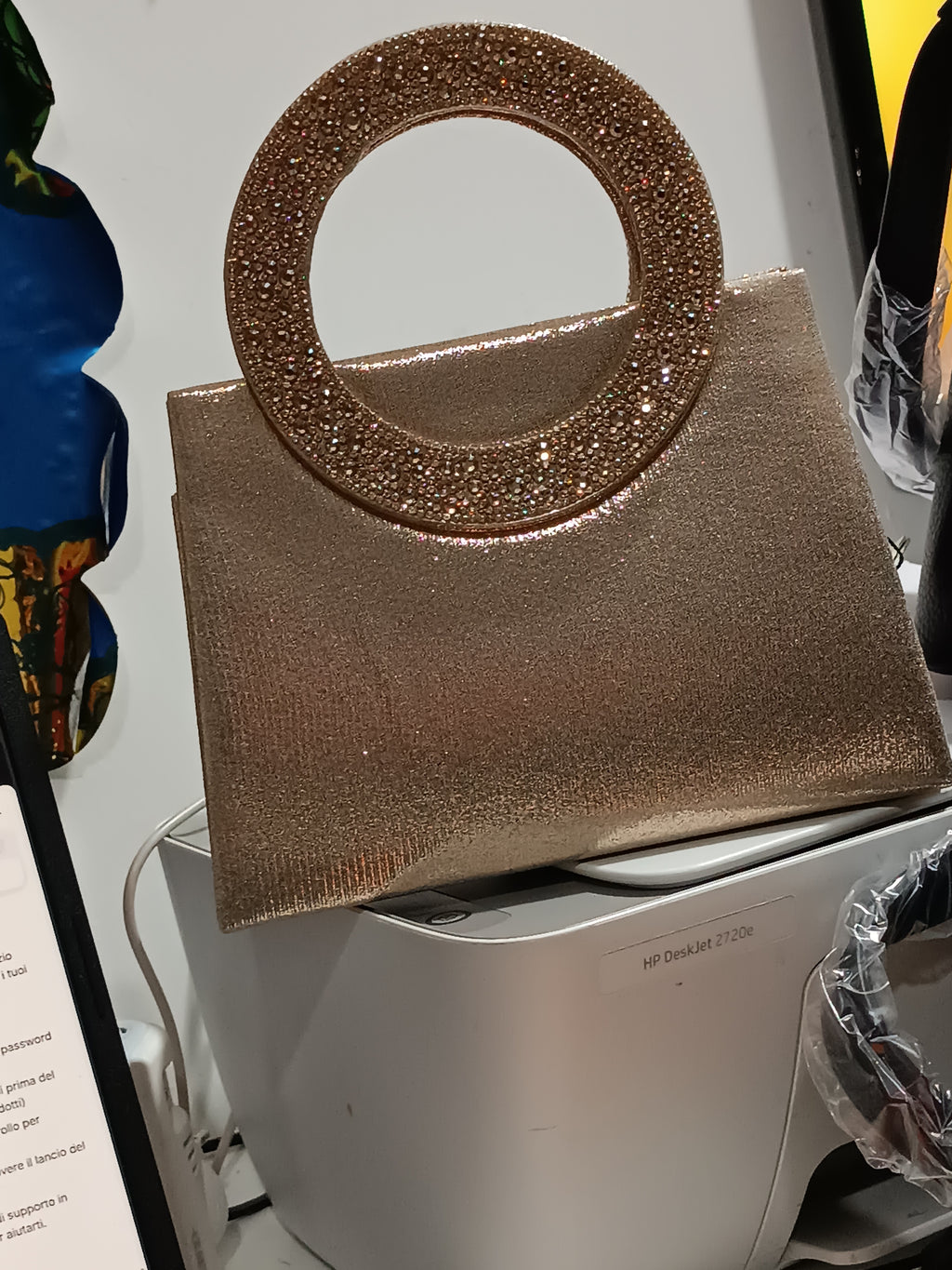 Borsa gioiello dorata VERDEFASCHION