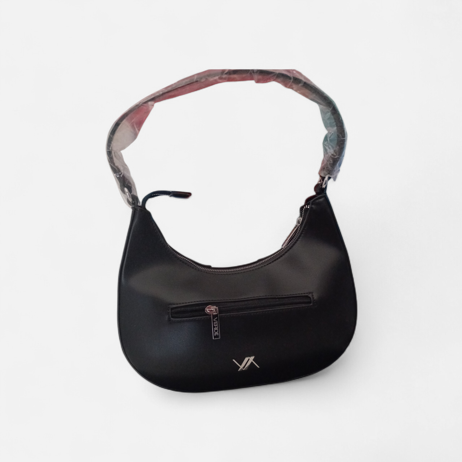 Hobo Bag Nera con Inserto Animalier VERDE FASHION